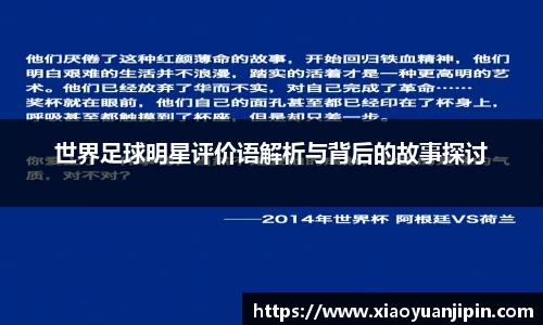 世界足球明星评价语解析与背后的故事探讨